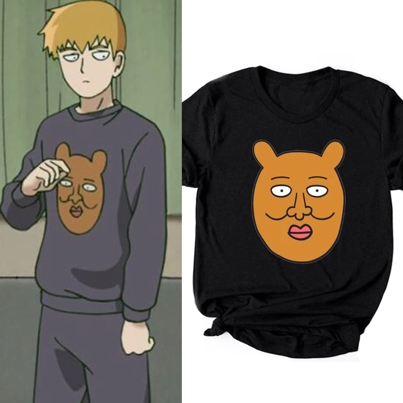 

Mob Psycho 100 Saiko Hyaku Reigen Pajamas Graphic T Shirts Anime Cotton Short Sleeve Tshirt Harajuku Manga Woman Clothing Tops