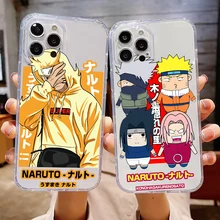 NARUTO Luxury Ultra Thin Clear Phone Case For Apple iPhone 11 12 13 Pro Max 12 13 Mini X XR XS Max SE 6 6s 7 8 Plus Celular