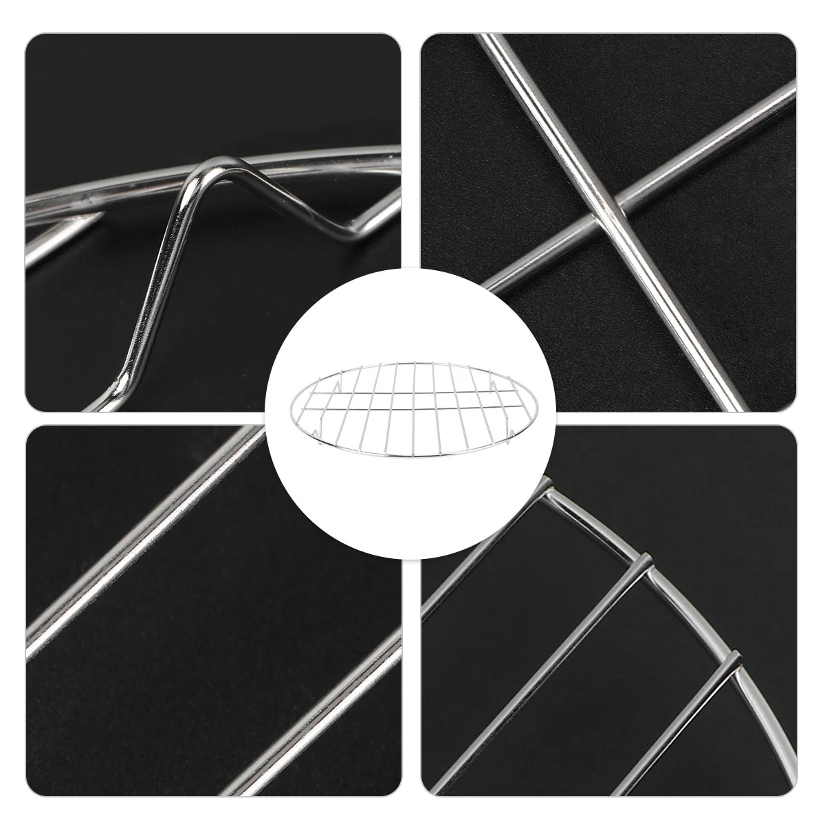 Круглая серебряная стойка для костра гриля мясная сетка гриль чайник барбекю