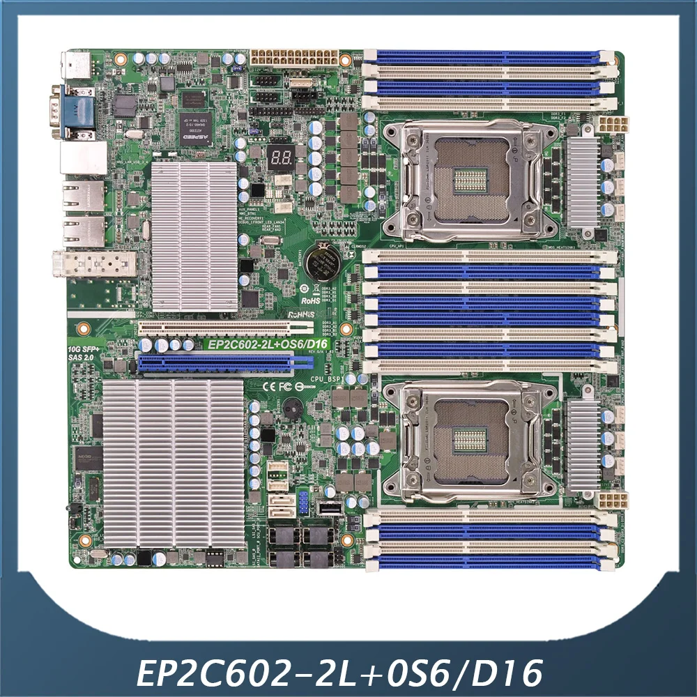 Server Motherboard For ASROCK For EP2C602-2L+0S6/D16 LGA2011 C602 Support E5-1600 2600 4600 V2 Fully Tested Good Quality Server Motherboard For ASROCK For EP2C602-2L+0S6/D16 LGA2011 C602 Support E5-1600 2600 4600 V2 Fully Tested Good Quality
