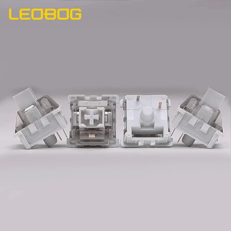 Фото Переключатель LEOBOG GreyWood V3, линейные серые переключатели для пользовательской механической клавиатуры, 3-контактная игровая клавиатура «сделай сам», MX RGB, переключатель с возможностью горячей замены №3