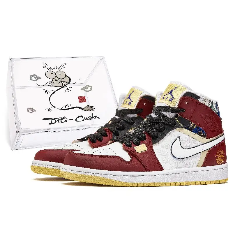 【Customize】Jordan Air Jordan 1 Vintage Basketball Shoes Women's Sneakers shoes BQ6472-701