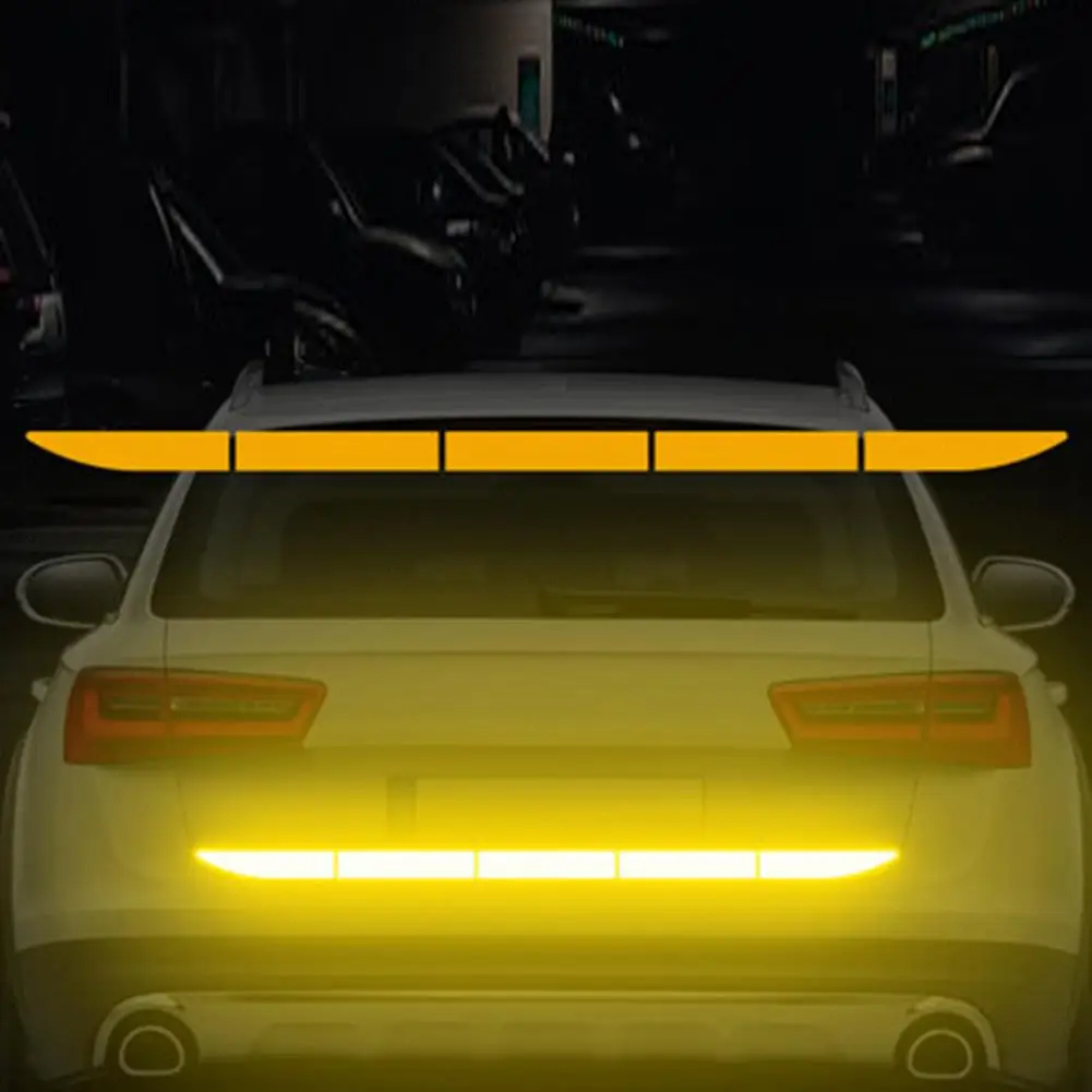 

Waterproof Car Decals Waterproof Reflective Car Stickers Stripes for Rear Trunk Fender Decorative Anti-collision Warning Trim