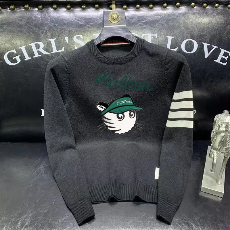 Spring Men Wear Golf Clothing Men's Long-sleeved Knitted Sweater Golf Knitted Shirt Golf Clothing Sports Men's Top Golf Sweater