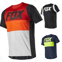 motorcycle mountain team downhill jersey mtb offroad dh fxr bike motorcycle shirt short sleeve t shirt mountain hpit fox jersey