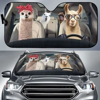 lovely llama pattern windshield sun shade for car uv and heat car accessories universal car windshield covers new