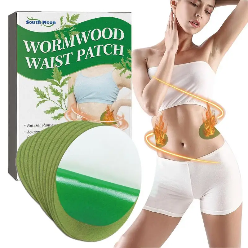 

New 12pcs Wormwood Waist Slimming Patch Herbal Weight Loss Green Sticker Medicine Plaster Slim Waist Belly Burning Fat Sticker