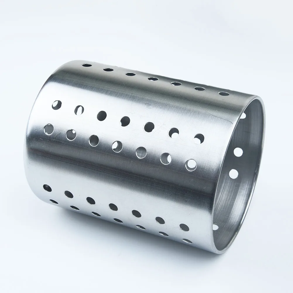 

Drainer Spoon Silver Holes Ventilation Kitchen Holder Utensil Durable Home 10x12.5cm Stainless Steel Chopsticks