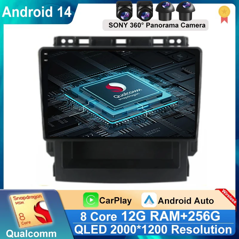 adio z ekranem samochodowym Nawigacja multimedialna 2DIN 4G GPS Android 14 dla Subaru Forester 5 Impreza 2018-2023 Bezprzewodowe stereo Carplay