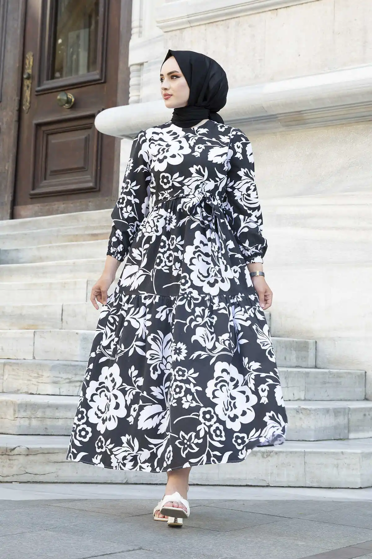 Платье женские платья 2021 кафтан абайя длинные мусульманские Вечерние платья Хиджаб турецкий хиджаб для вечеринки повседневная женская оде...