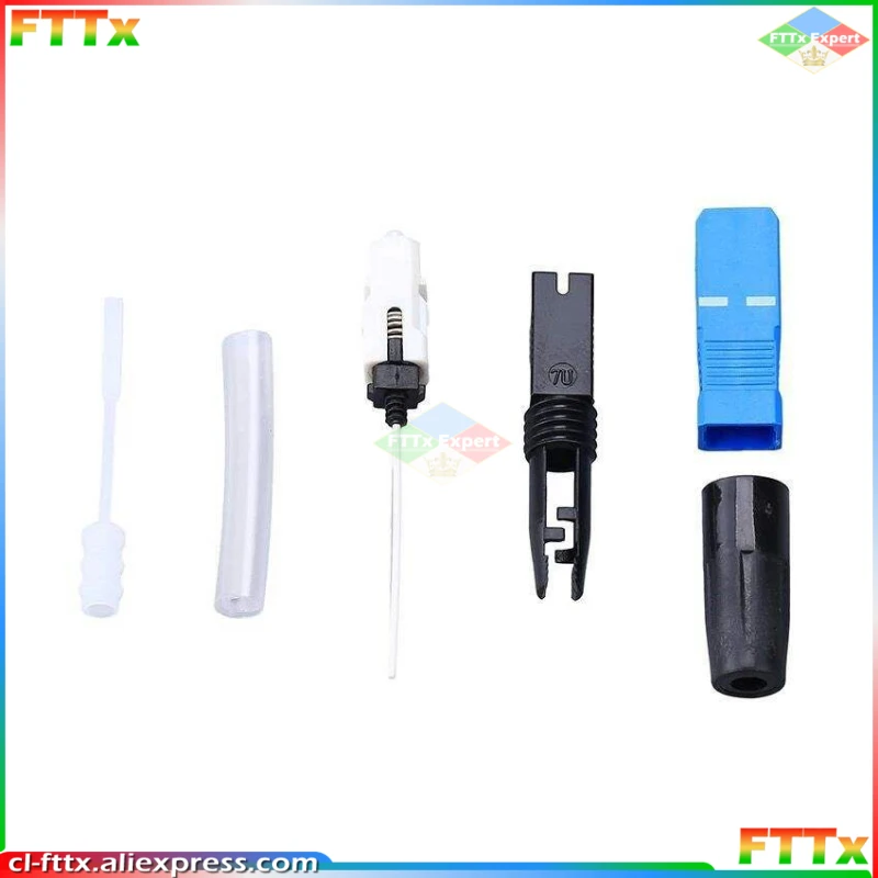 Free Shipping 50-400pcs/lot SC Quick Connector Optical Fiber Fusion FTTH Fast Adapter,SC/UPC SOC Splice On Connector