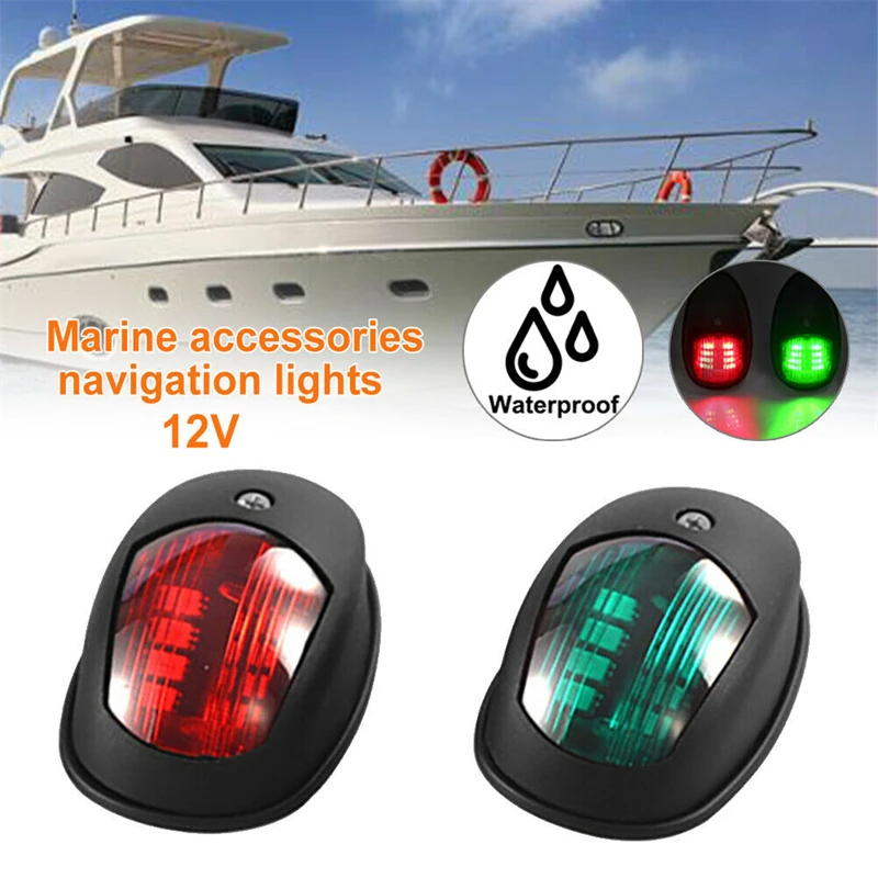 

10-30V LED Navigation Light Signal Warning Waterproof Lamp Starboard Port Side Indicator For Marine Boat Yacht Truck Trailer Van