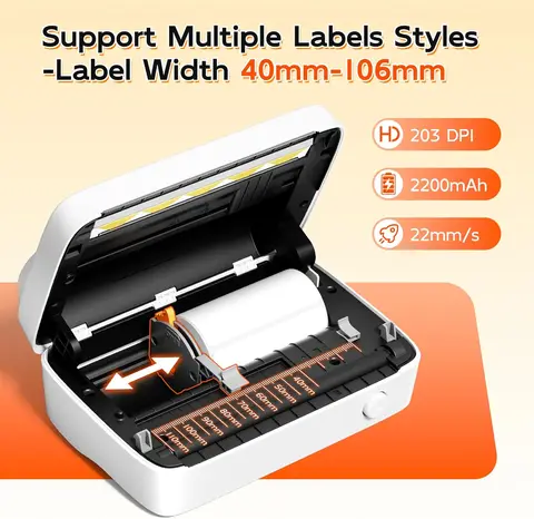 Принтер этикеток Phomemo M421 4x6, термопринтер для этикеток, совместимый с телефоном и ПК, портативные Bluetooth-принтеры для упаковки