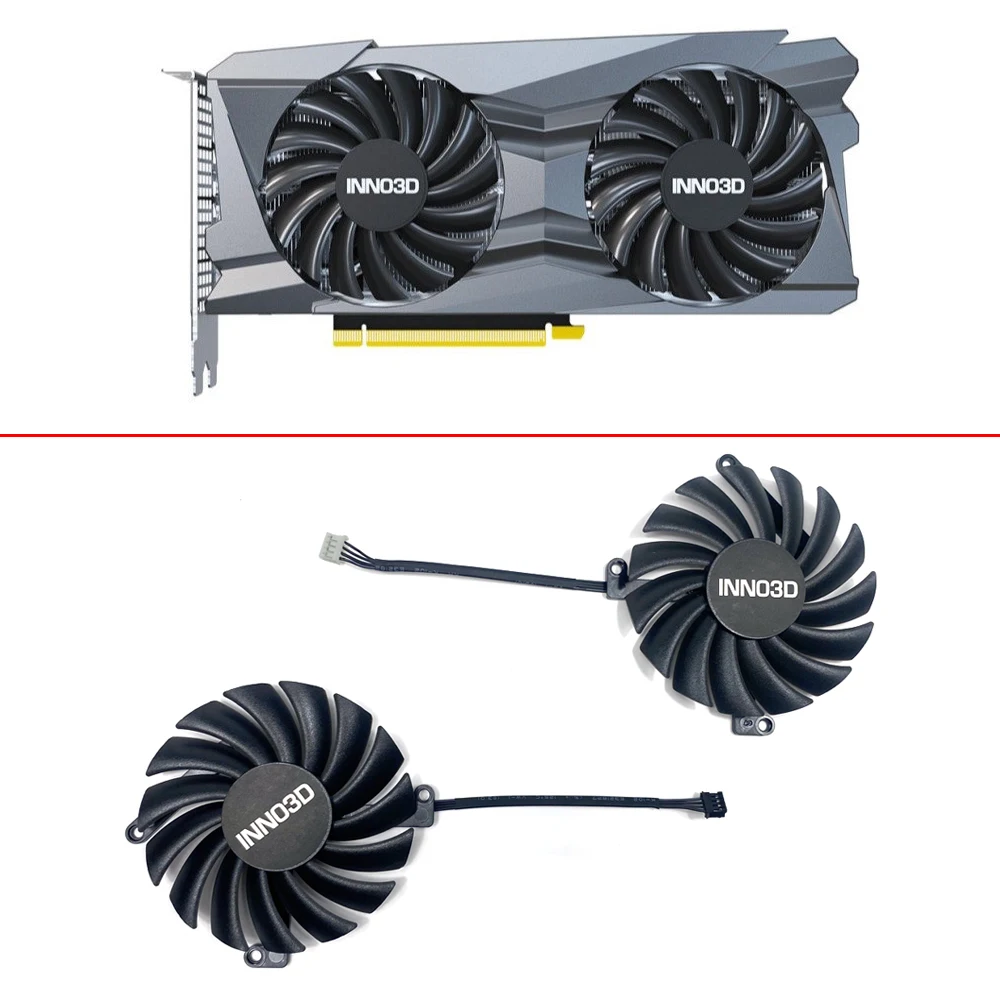 Ventilador de Refrigeração para Inno3d Geforce Rtx 3060ti Geforce Rtx 3050 Substituição do fã da Placa Gráfica 85 mm 4pin Cf12915s 0.35a Gpu Fãs