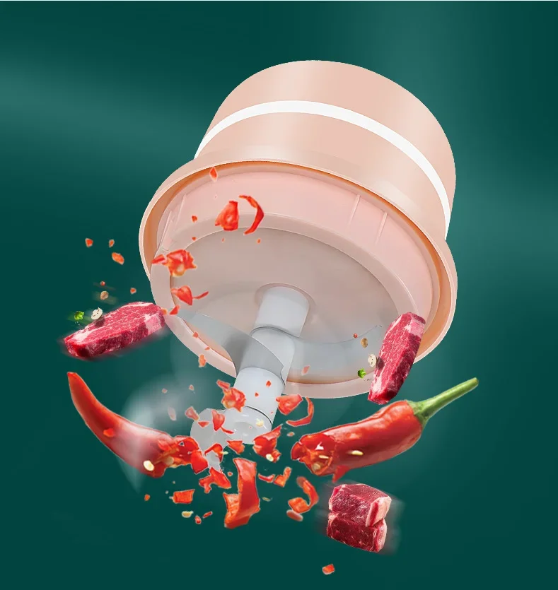 Дробилка для чеснока 300 мл портативная мясорубка с зарядкой через USB измельчитель