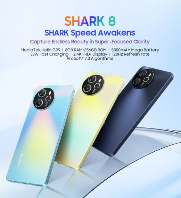 Смартфон Blackview Shark 8 процессор Mt6789 120 Гц 5 5-дюймовый дисплей 6 78 K 4G ГБ ОЗУ 2 4/128 Гб ПЗУ