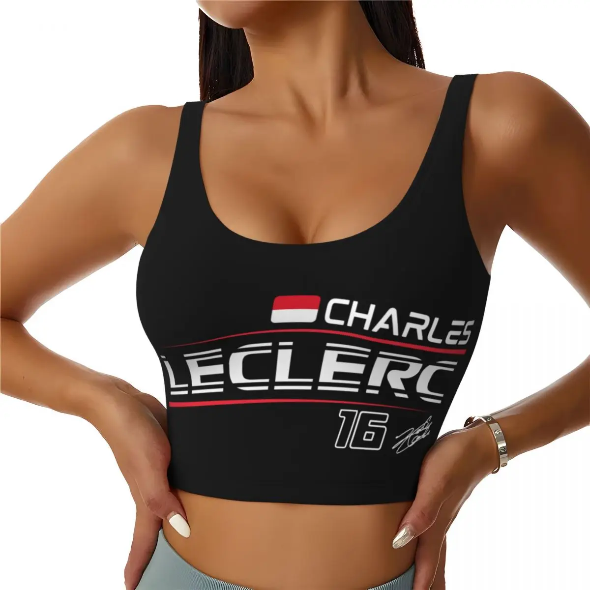 Изготовленные на заказ спортивные бюстгальтеры Charles Leclerc 16 ударопрочные для