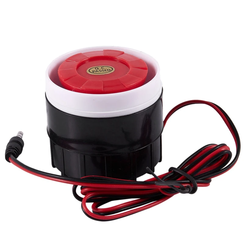 

2X Continuous Sound Decibel Piezo Buzzer IC Alarm Speaker DC 12V 120Db Black+Red