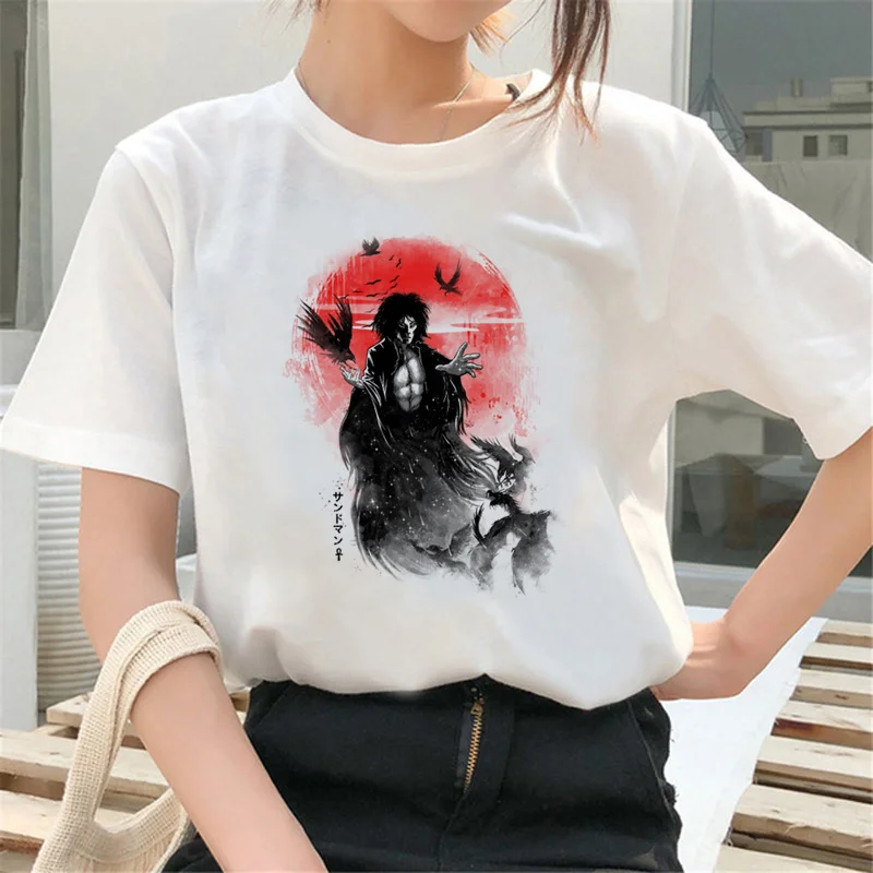 

sandman top tees tshirt men aesthetic print y2k manga white t shirt top tees anime