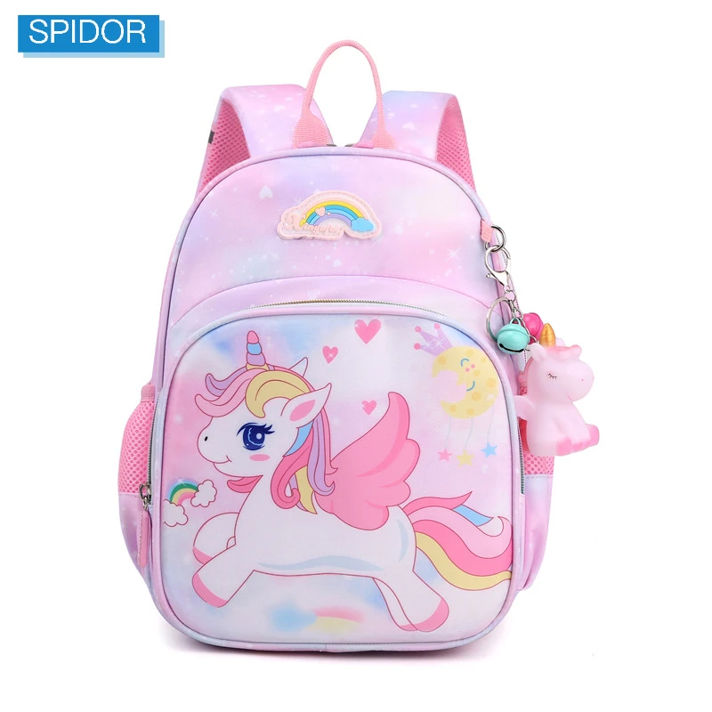 

New Unicorn Backpack For Girls Cartoon Pink Princess School Bags Kids Satchels Kindergarten Bookbag Mochila Infantil Escolar