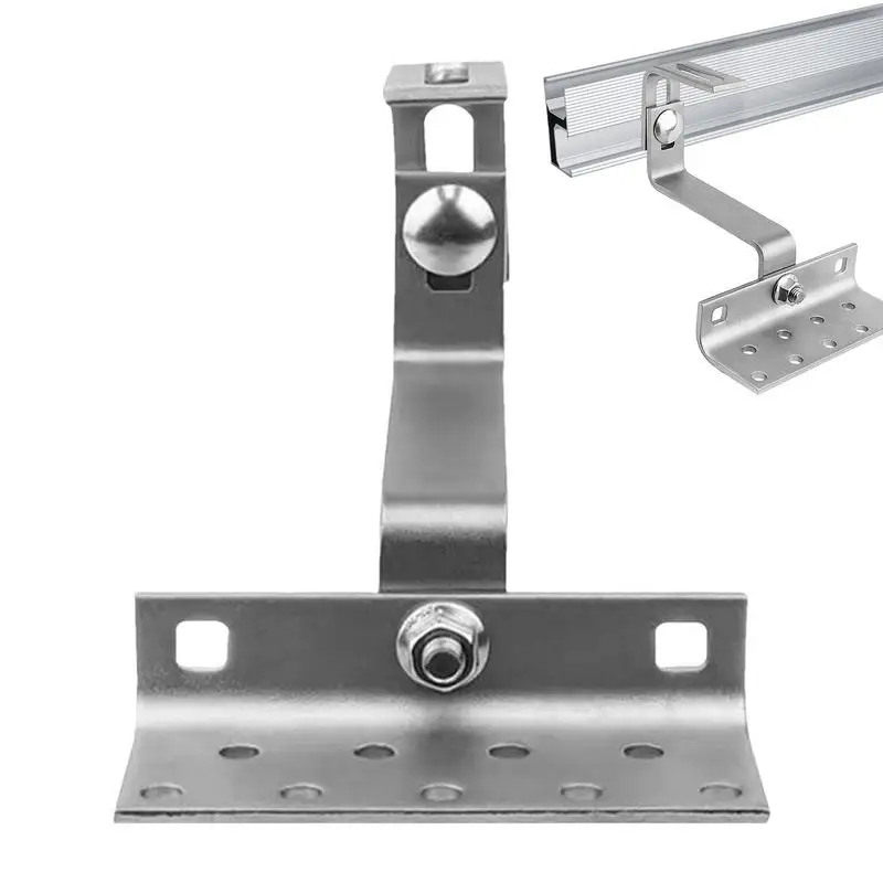 

Solar Panel Accessories 180 Degrees Adjustable Photovoltaic Bracket Hooks Stainless Steel Roof Mounting System Accessories For