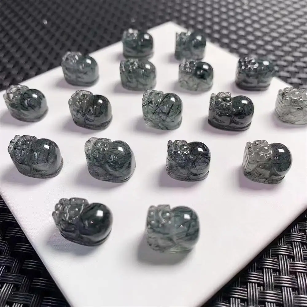 Резьба из натурального синего рутилированного кварца ремесла милое исцеление