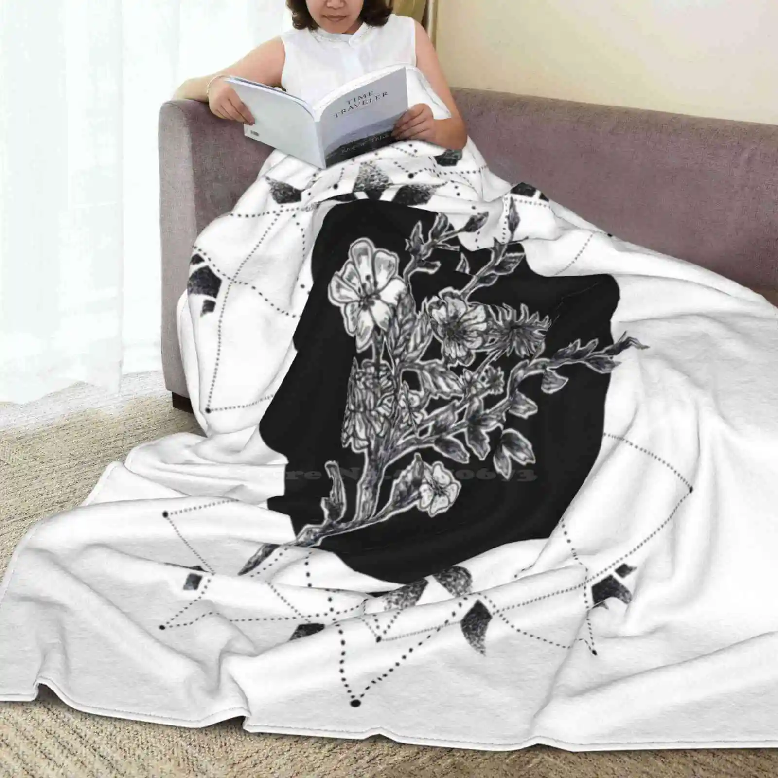 Геометрическое одеяло для сада креативный дизайн тонкое мягкое фланелевое