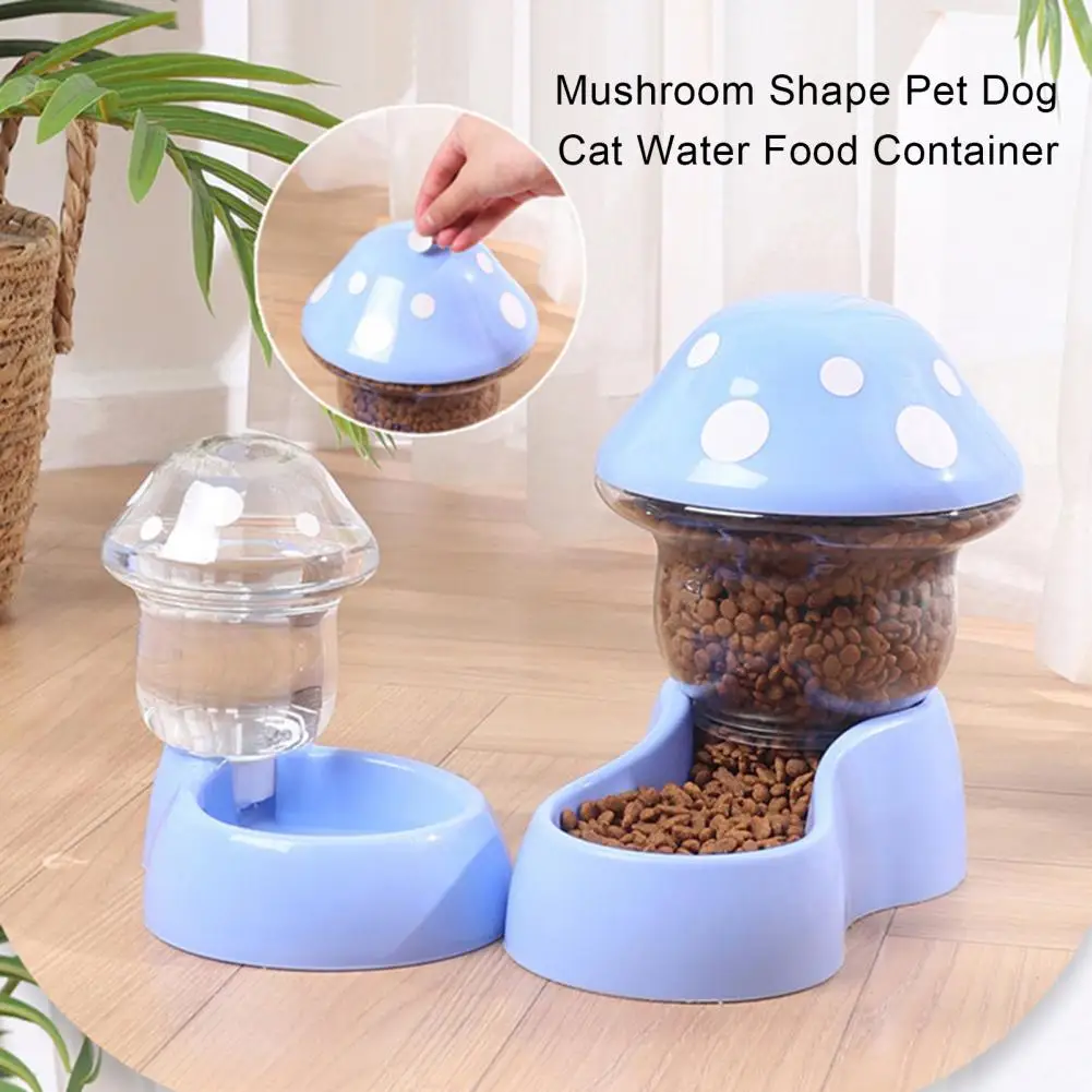 

Mushroom Type Pet Cat Bowl Auto Feeder Dog Cat Food Bowl Drinking Water Bottle Kitten Bowls Feeding Bowl for Dogs Pet Supplies
