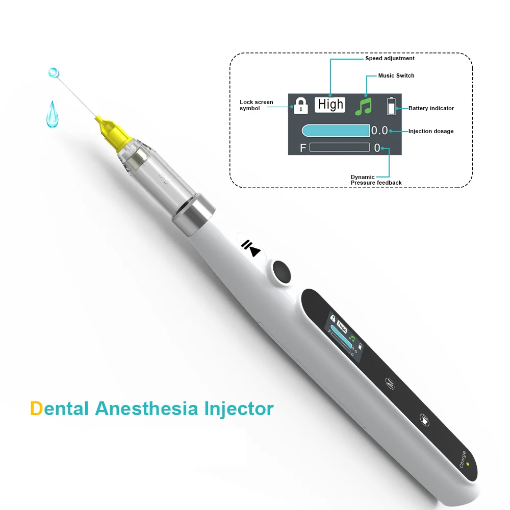 

AKOS Dental Anesthesia Injector Painless Electric Wireless Local Anesthesia with Operable LCD Display Chargeable