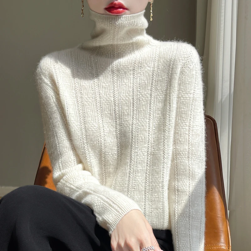 Осень/зима новинка Модный женский трикотажный кашемировый пуловер свободного