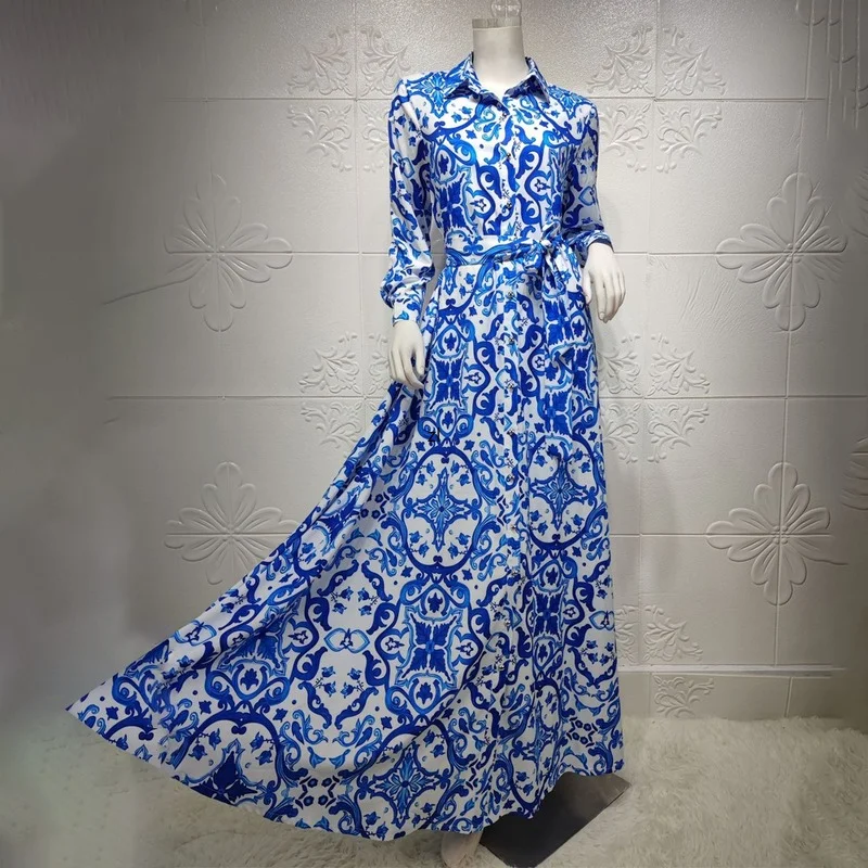 Floral Abaya Turkish Kimono 2022 Dubai Women Long Sleeve Shirt Dresses Muslim Fashion Evening Gowns Turkish Ladies Boho Dress