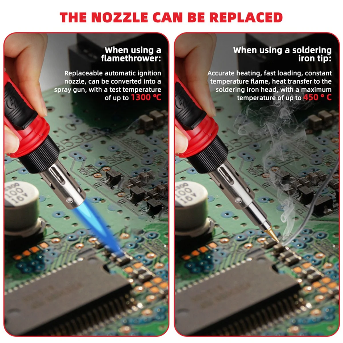 Беспроводной Газовый паяльник тепловая пушка фен регулируемый сварочный