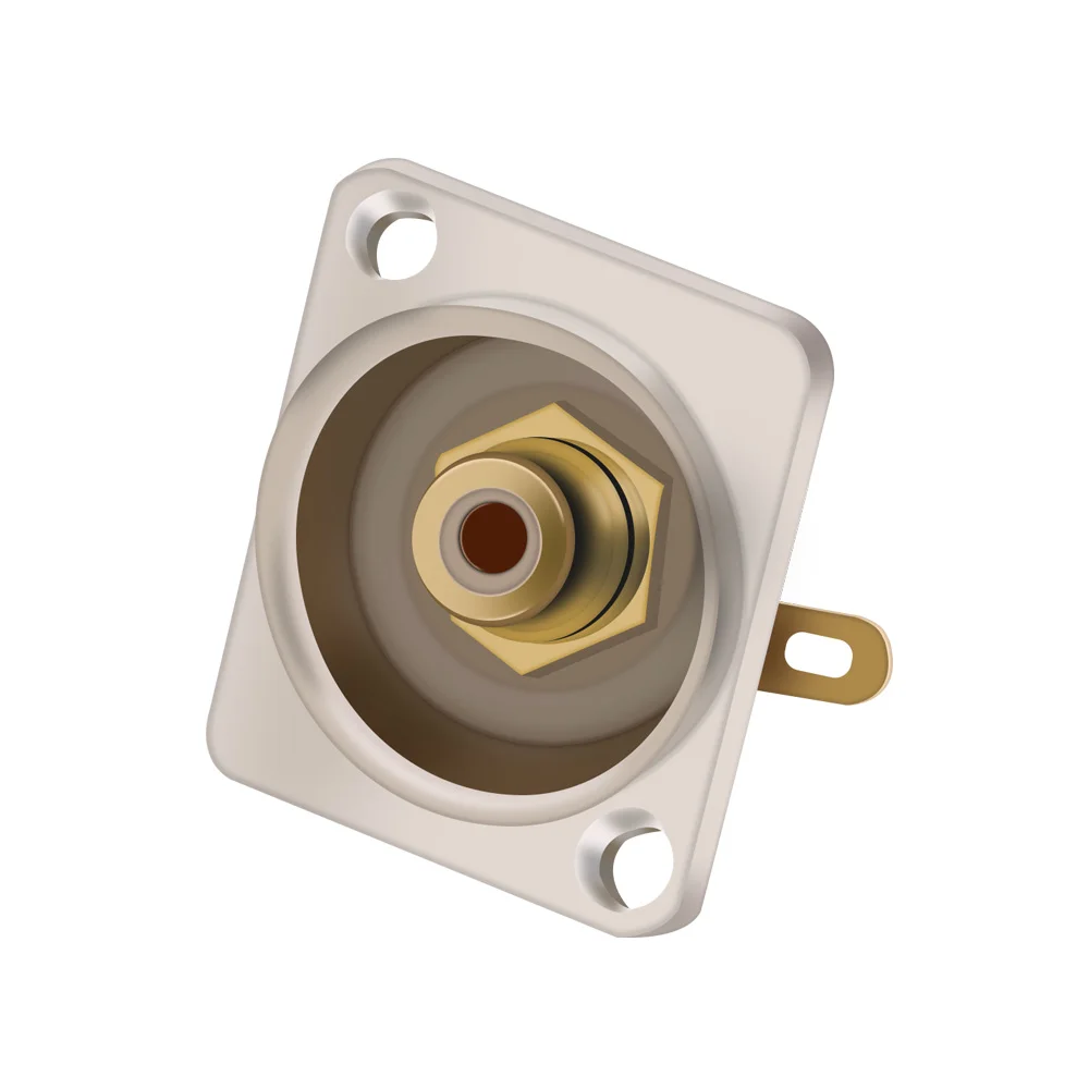 4pcs RCA Female Jack Socket Speaker Terminal Wire Connectors Panel Mount Chassis Audio Plug Zinc Alloy Nickel Plated - купить по