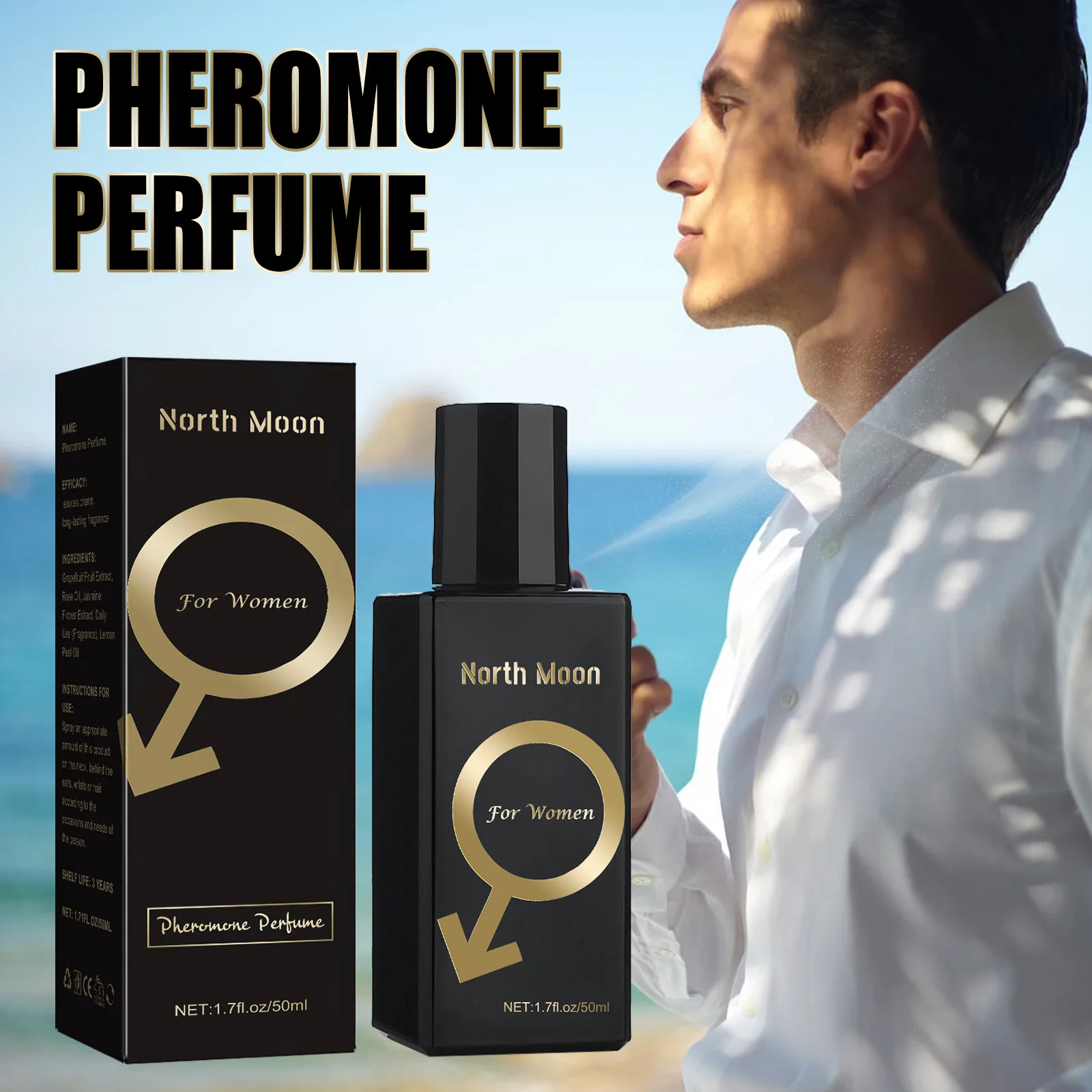 

50ml Pheromone Attractive for Men and Women Orgasm Attract Aphrodisiac Spray for Men's Fragrance Body Unisex Flirt Perfume