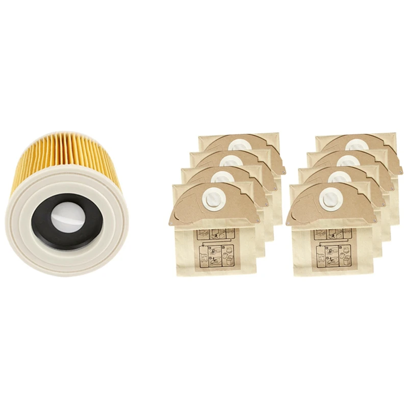 

Replacement Vacuum Cleaner Dust Filter Paper Bag for KARCHER A2004 A2054 WD2250 MV2 Efficient Dust Collection Bags