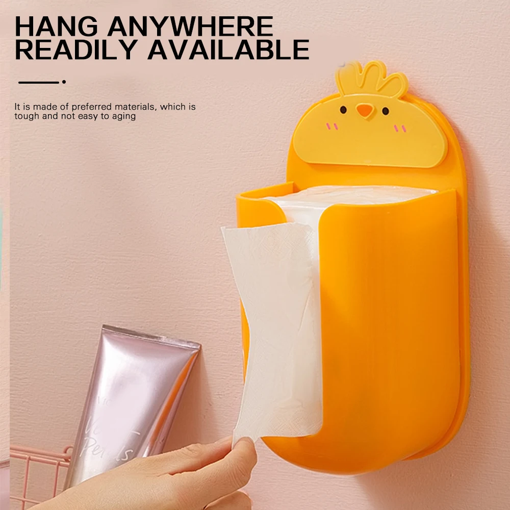 

Cartoon Punch-free Tissue Holder Wall-mounted Multi-Purpose Toilet Tissue Holder Toilet Paper Holders For Bathroom