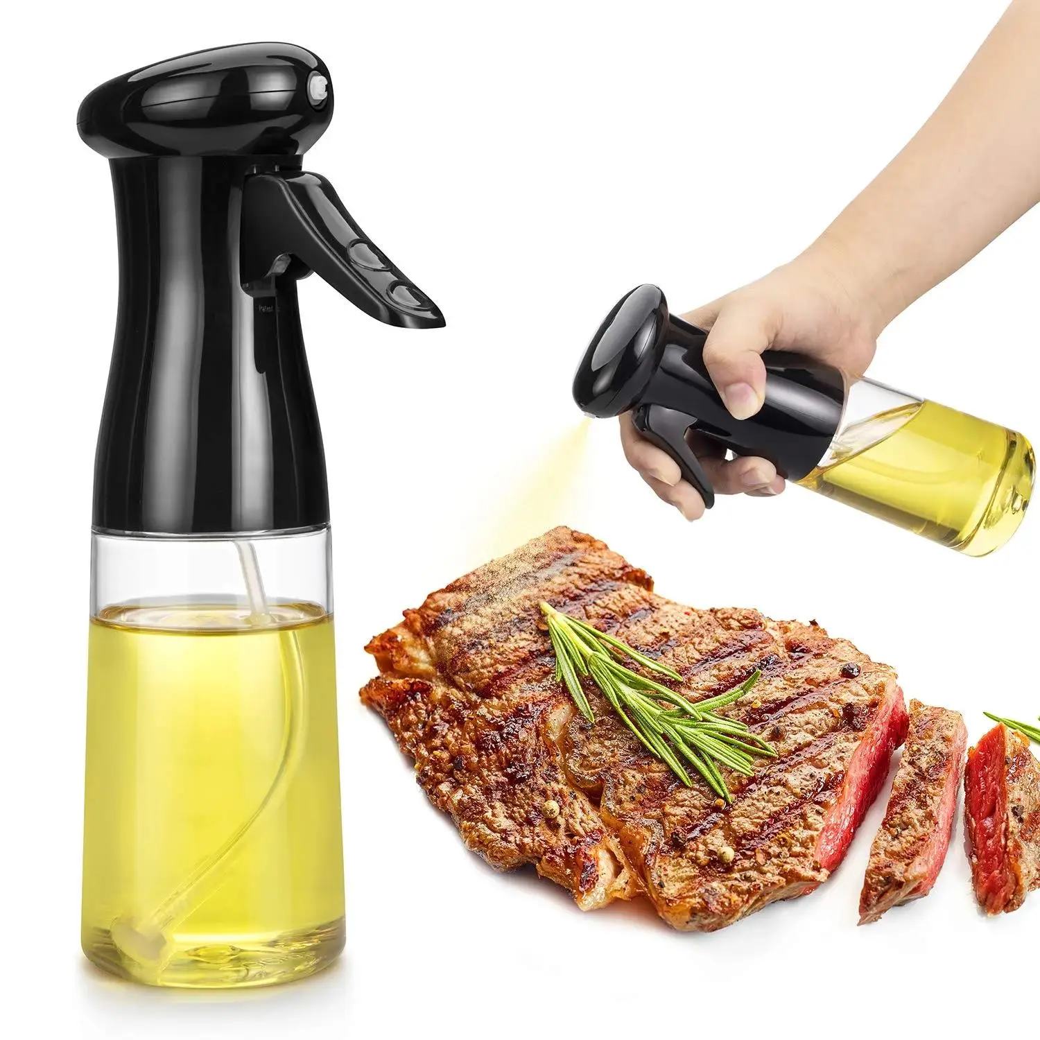 

Oil Sprayer for Cooking, Food Grade Olive Oil Sprayer , 210ml Premium Oil Bottle Widely Used for Air Fryer BBQ Baking Camping