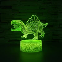 3d dinosaur lamp led night light for kids bedroom table lamp 16 colors with remote child nightlight dinosaur gift toys for boys