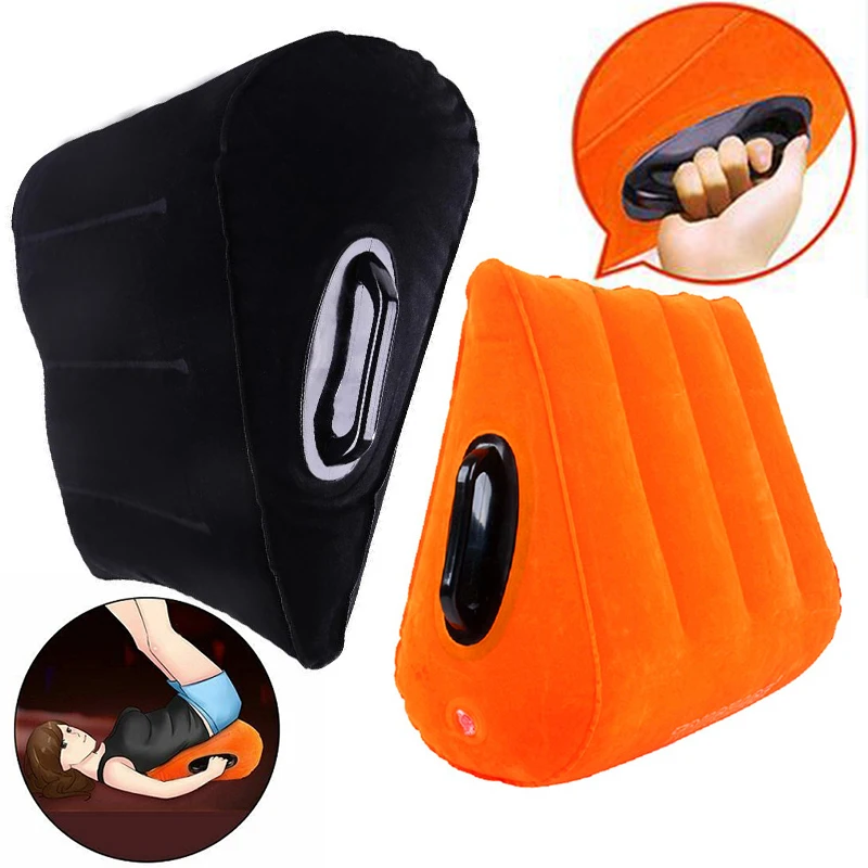 

Pillow with Handle Exotic Wedge Positioning Mat Cushion Triangle Inflatable Pillow for Couples Body Support Pads Back Cushion