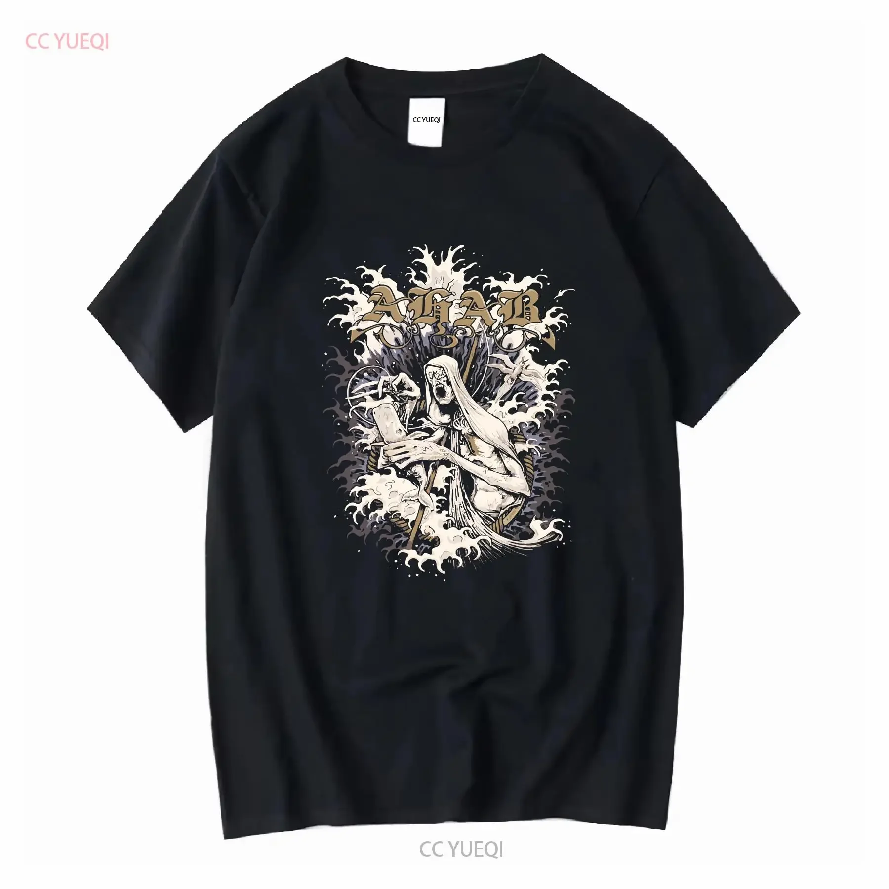Фото Футболка AHAB XL Les Discrets Coldworld Empyrium Alcest Ulver Clouds Faal с длинными или короткими рукавами, винтажная стираная повседневная растянутая футболка №1
