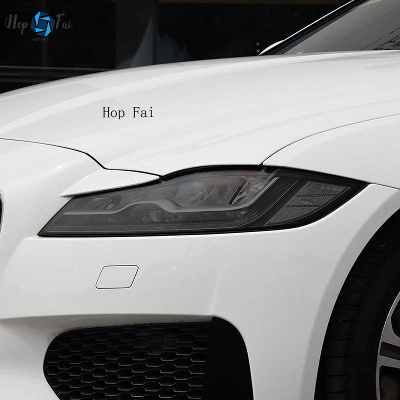 

2 шт., защитная пленка для автомобильных фар, дымчатый черный оттенок, виниловая прозрачная наклейка из ТПУ для Jaguar XF X260 2016-подарки