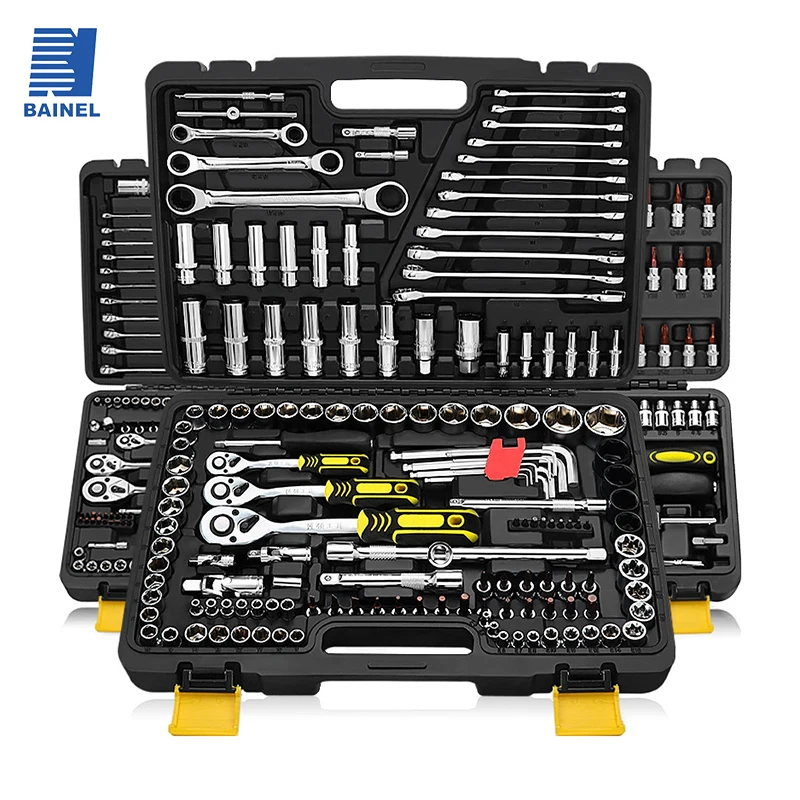 

BAINEL Socket Wrench Tool Box Set Gardening Adjustable Spanner Hand Organizer Mechanic Workshop Electrician Work Repair Tool Box