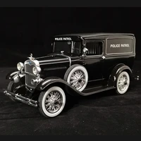 118 scale model 1931 police patrol car diecast alloy retro classic car metal toy vehicle gift collection display decoration