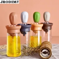 portable silicone oil brush bottle barbecue grill oil brush sauce vinegar container with dispenser bbq tool kitchen accessorie