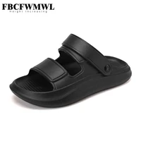 slip on slippers sandals non slip eva integrated shoes trend thick sole height increasing beach sandalias ouutdoor casual slides
