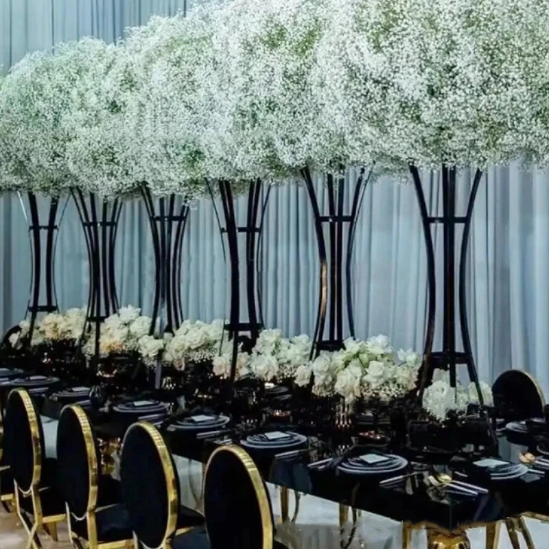 Современная Золотая подставка для цветов центральная часть свадебного стола