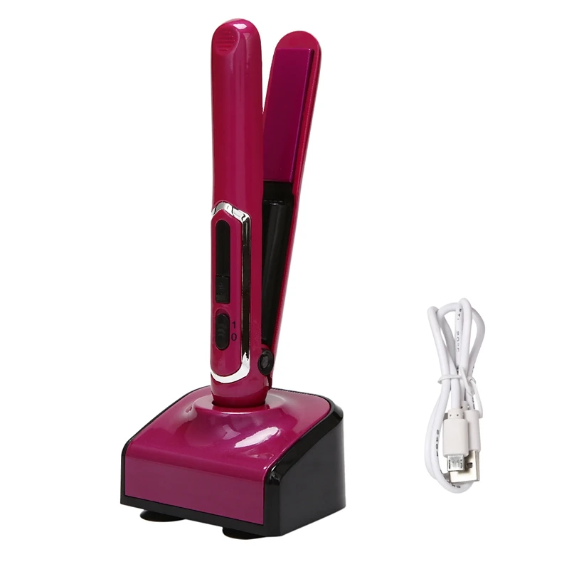 

Rechargeable Curling And Straightening Dual-Use Hair Straightener 3D Floating Travel Cordless Hair Straightening Curling