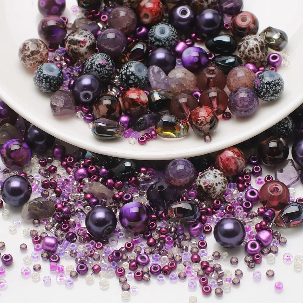 

Mix Size Crackles Glass Sew On Rhinestones Beads Pink Crystal Round Loose Bead for Sewing Clothes Necklace Bracelet Accessories
