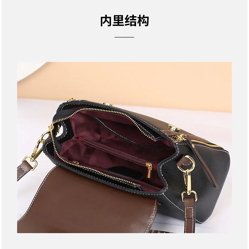 Женская сумка-тоут из натуральной кожи модная сумочка на плечо через для женщин