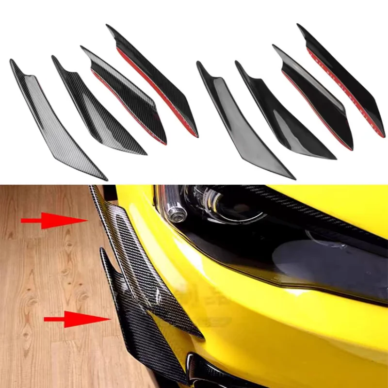 Car Front Bumper Lip Decoration Diffuser Splitter Fins Body Spoiler for Kia rio 3 4 ceed K2 K3 K3S K4 K5 KX3 KX5 QL portage